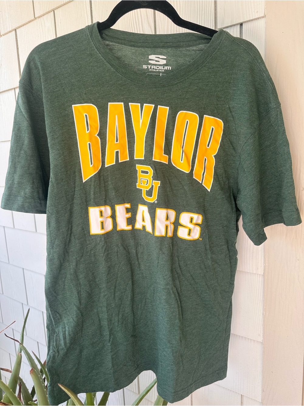 Stadium Athletics Baylor Bears Green & Yellow Short Sleeve Tee
